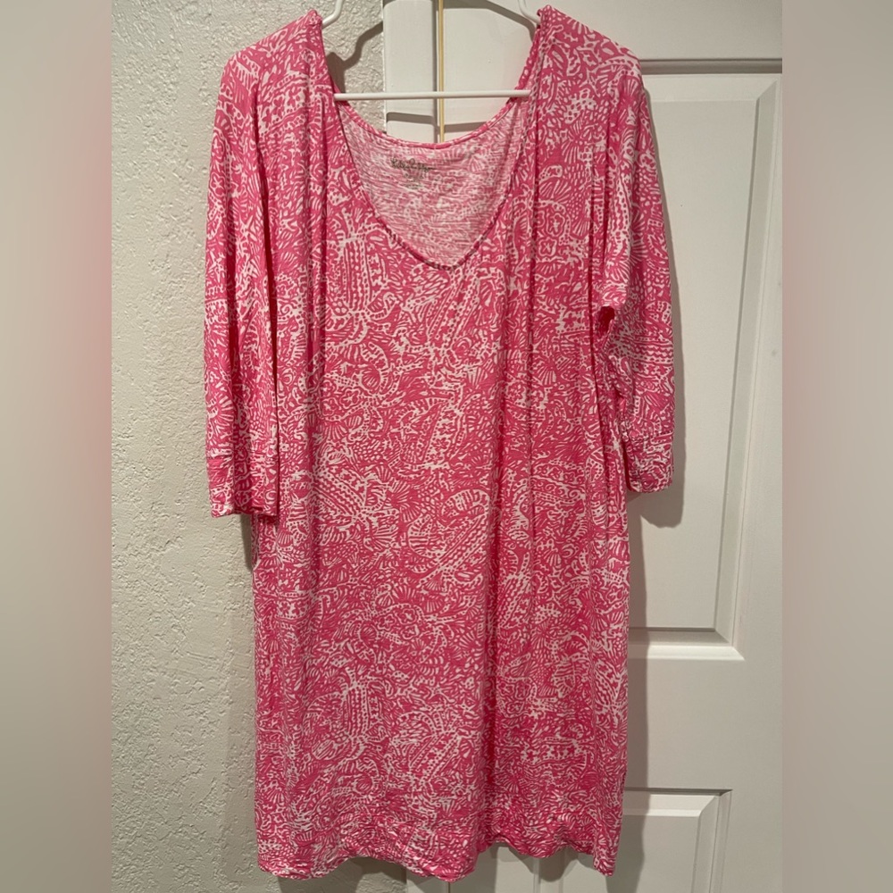 EUC Lily Pulitzer Pink Dress- Size XL